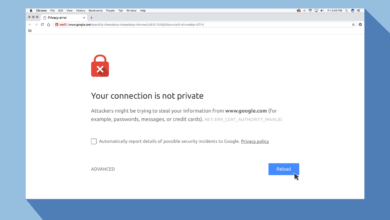 آموزش رفع ارور YOUR CONNECTION IS NOT PRIVATE گوگل کروم