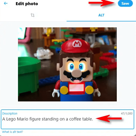 متن alt در تصویر برای وبسایت توییتر