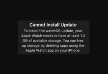 ارور Not Enough Space to Update در اپل واچ