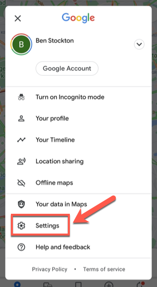 تغییر مایل به کیلومتر در گوگل مپ