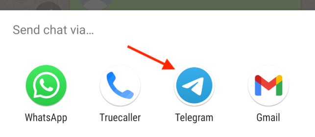 انتخاب تلگرام برای انتقال چت از واتساپ اندروید