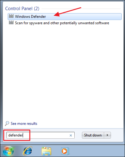 Windows Defender در ویندوز 7