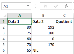 جدول داده ها در اکسل