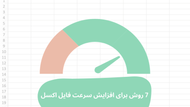 7 روش برای افزایش سرعت فایل اکسل