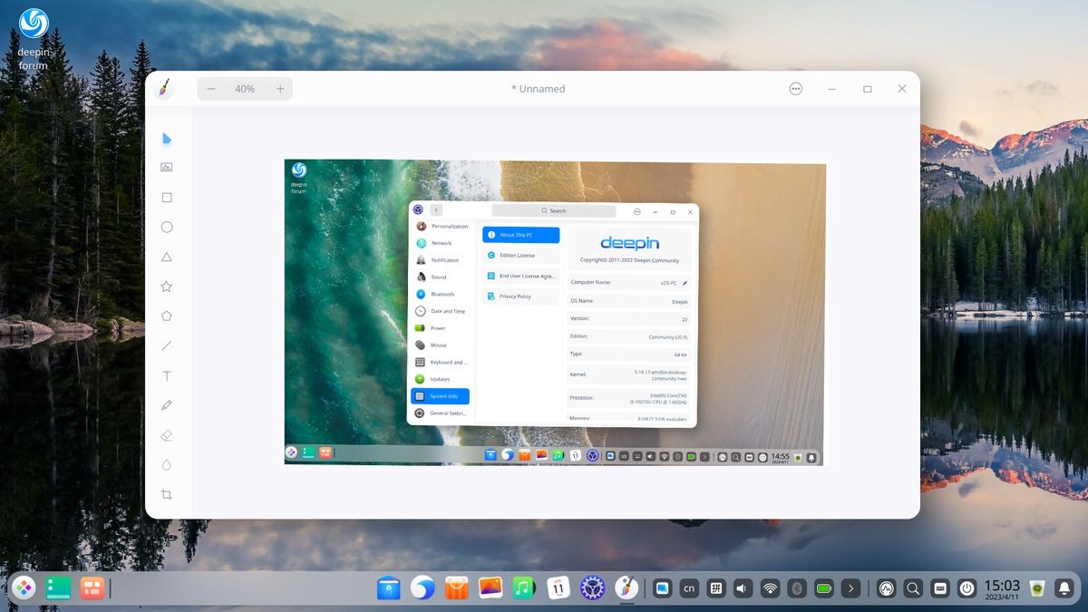 تصاویر توزیع لینوکس Deepin